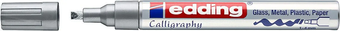■ edding 755 - Calligraphy Paint Marker - Silver 054