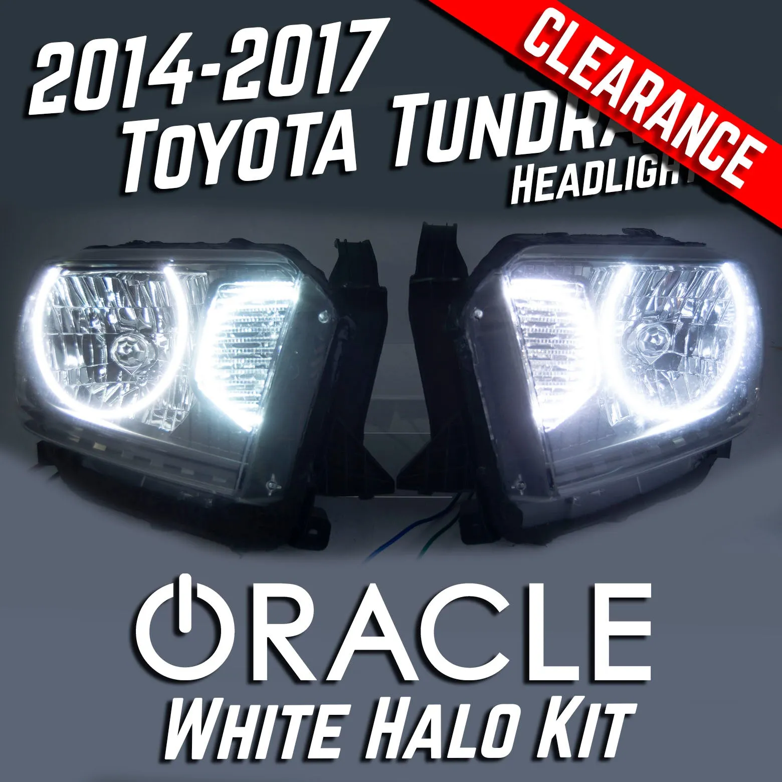 2014-17 Toyota Tundra Headlights - ORACLE LED White LED SMD Halo Kit