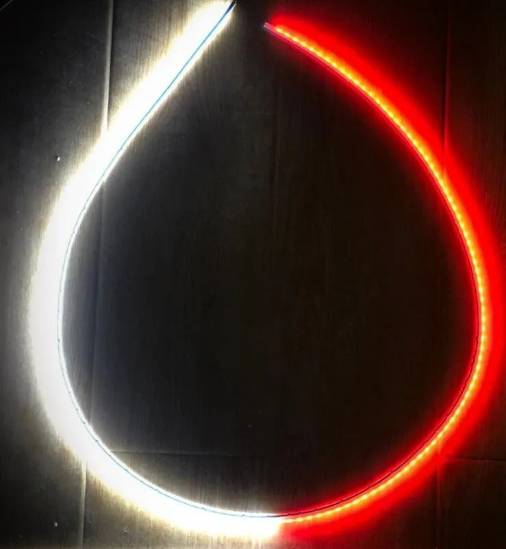 2PCS Car Door Decoration Light Strips Car Styling Strobe Flashing