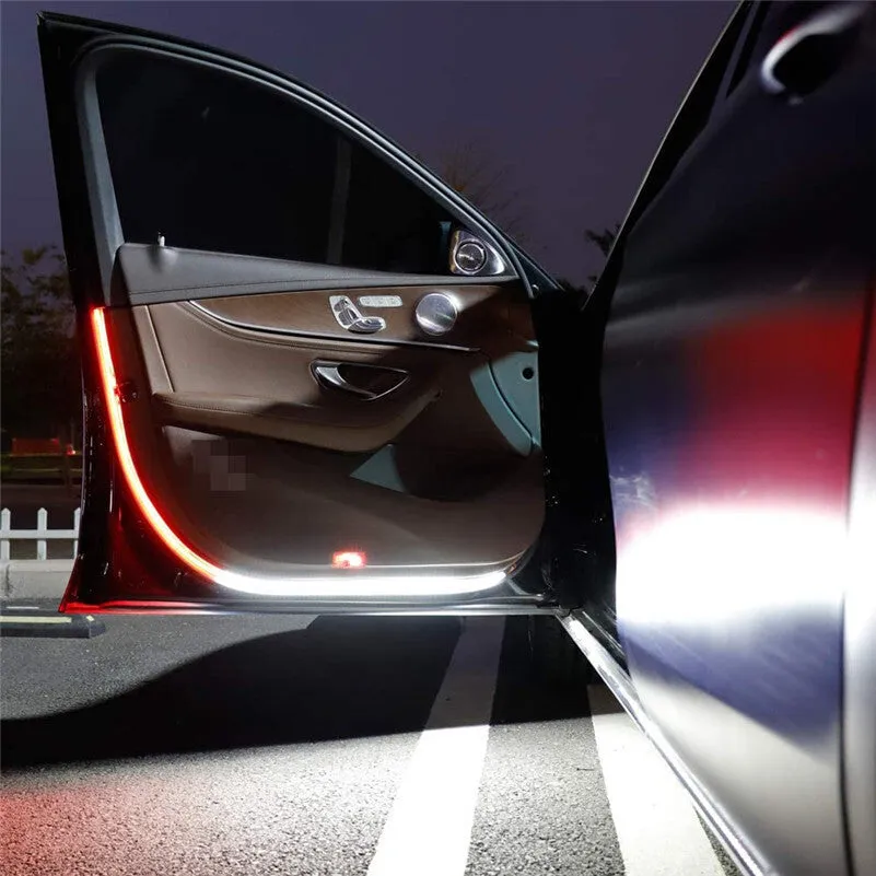 2PCS Car Door Decoration Light Strips Car Styling Strobe Flashing