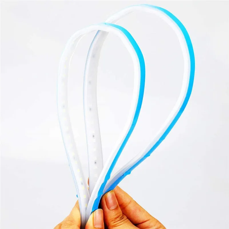 2PCS Car Door Decoration Light Strips Car Styling Strobe Flashing