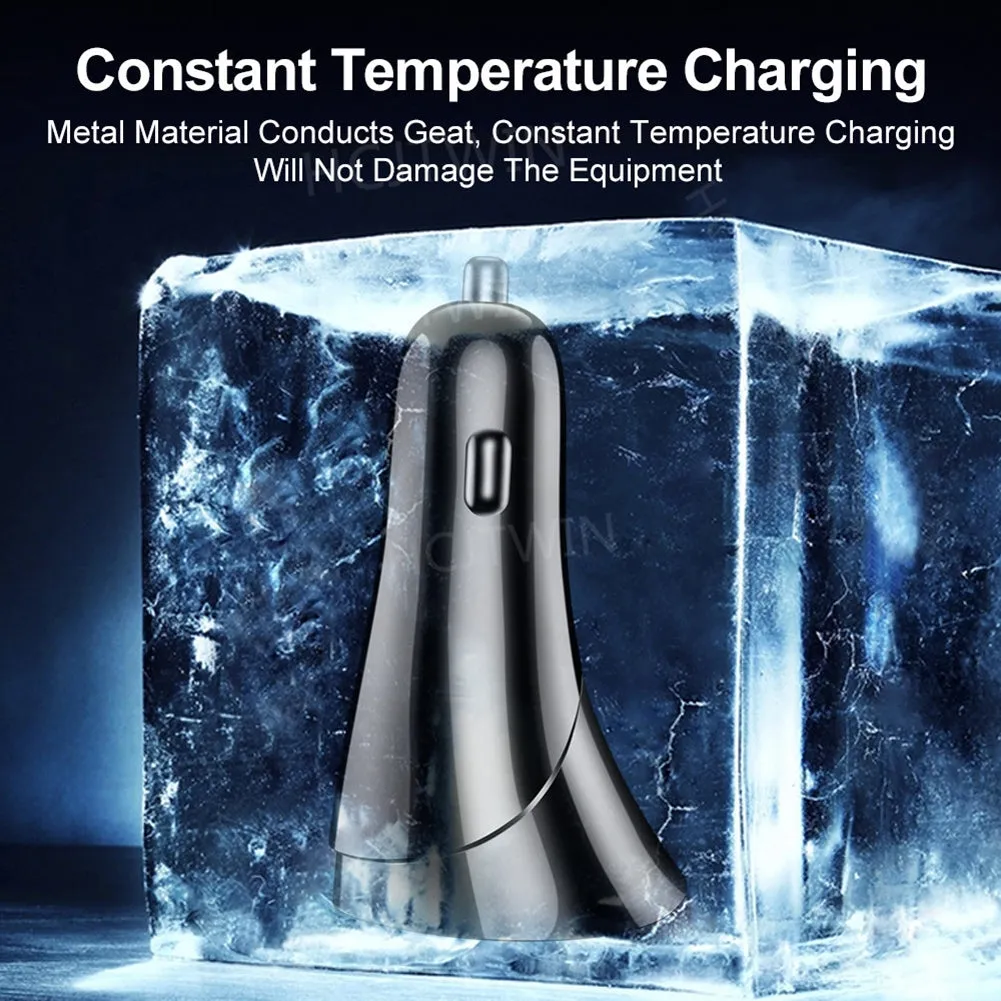 3-in-1 Car Charger 3.0 3-usb Multi-function Fast Charging Adapter
