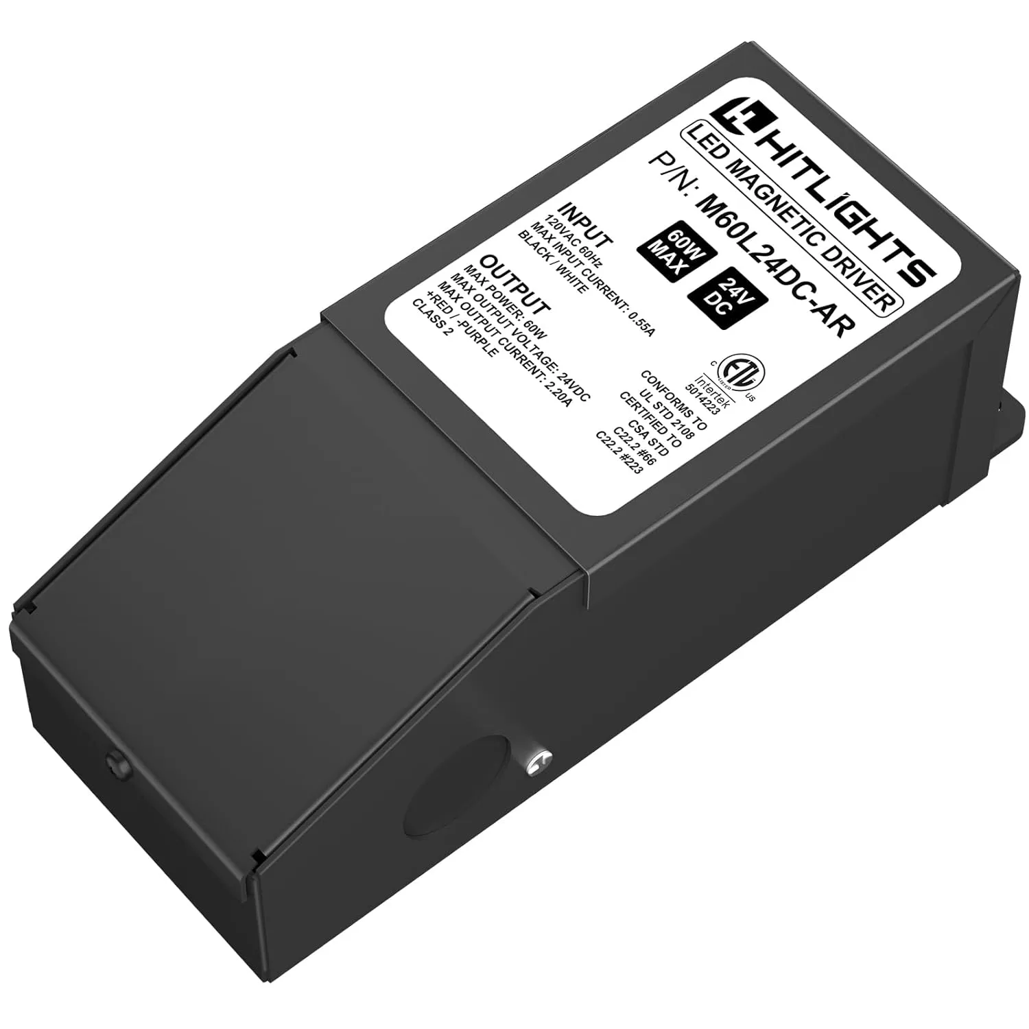60 Watt M-Series Dimmable Driver (Magnetic, ETL, USA Assembled) - 24 Volt