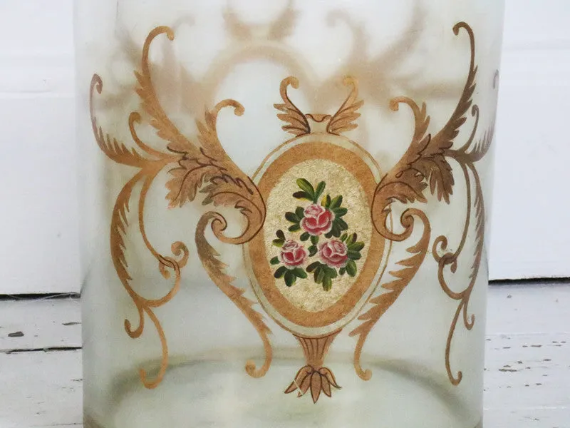 A Set of Five Hand Painted Antique Apothecary Jars