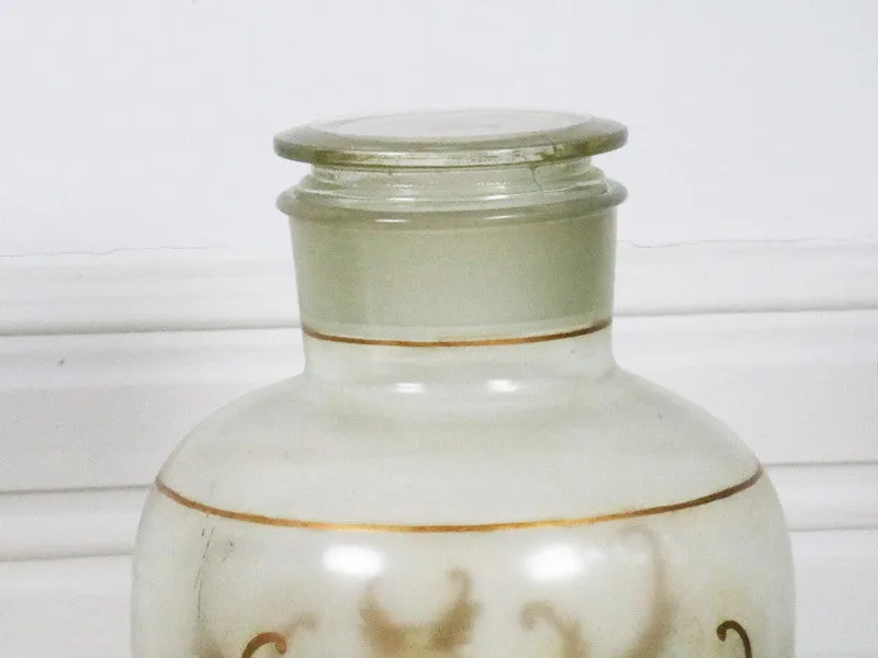 A Set of Five Hand Painted Antique Apothecary Jars