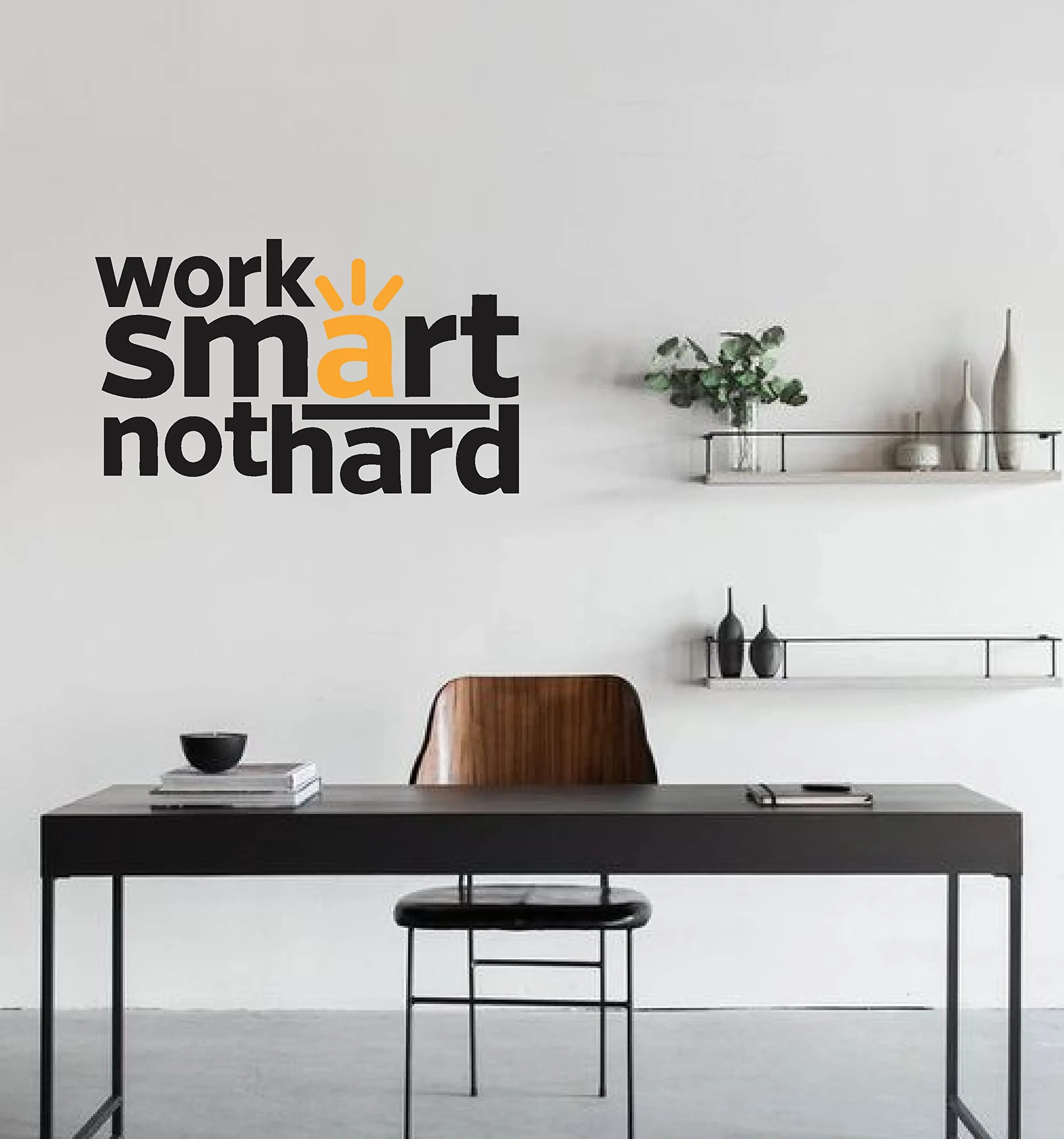Advait Designs - Decorative Work Smart not Hard Wall Sticker for Home décor for Home Decorative PVC Vinyl Wall Sticker (68 Cm X 41 Cm)