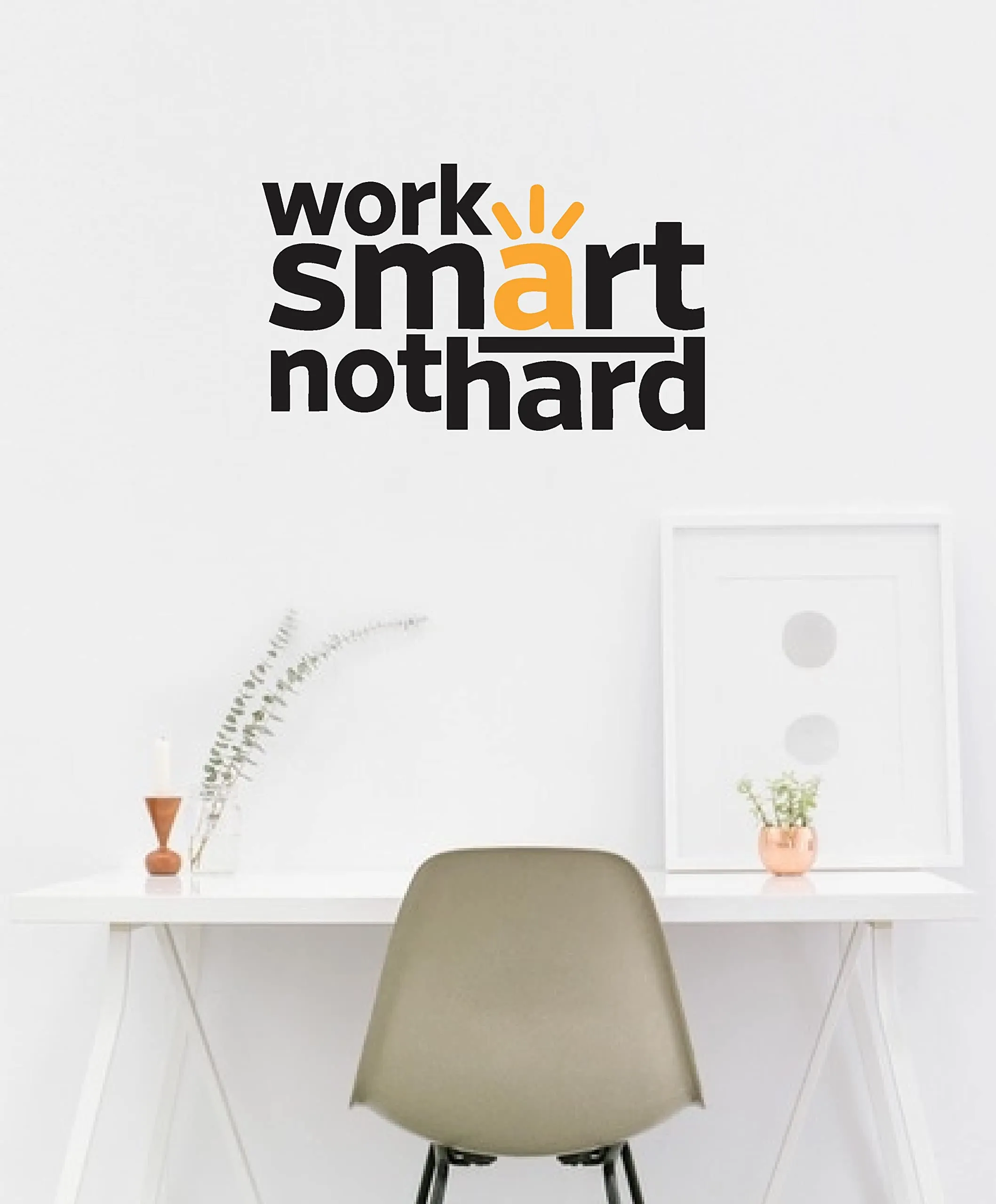Advait Designs - Decorative Work Smart not Hard Wall Sticker for Home décor for Home Decorative PVC Vinyl Wall Sticker (68 Cm X 41 Cm)
