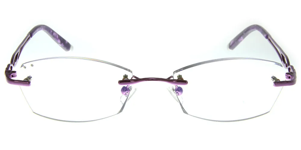 Aloha Eyewear Tek Spex 3001 Women's Progressive No-Line Rimless Computer Reading Glasses with Blue Light Blocking Lens