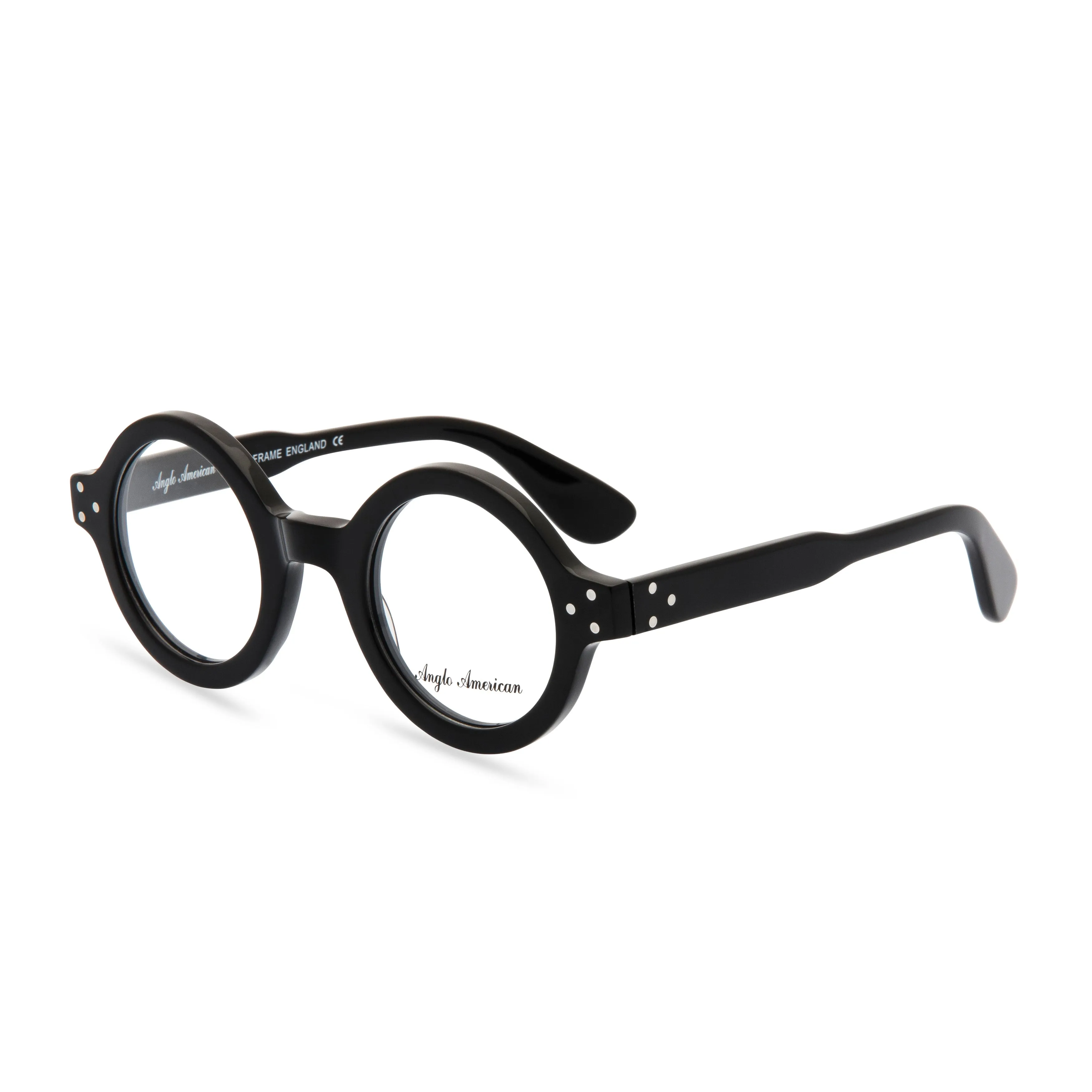 Anglo American Optical '180' - Round Glasses Black
