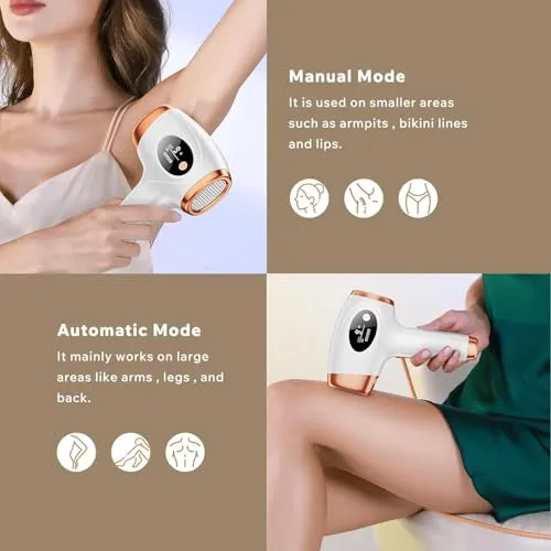 Aopvui Laser Hair Removal Device for Women and Men, 3-in-1 Upgraded 999,900  Flashes at-Home IPL Hair Removal Device, Laser Hair Removal with 2 Mode 9 Energy Levels