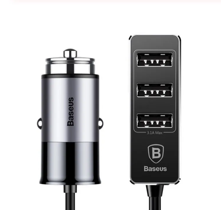 Baseus Car USB Charger 4 Ports Output Car Charger Mobile Phone