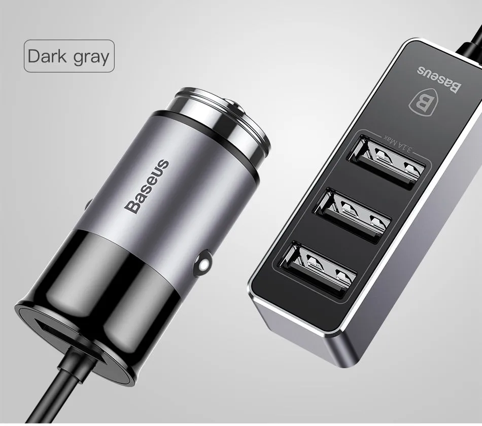 Baseus Car USB Charger 4 Ports Output Car Charger Mobile Phone
