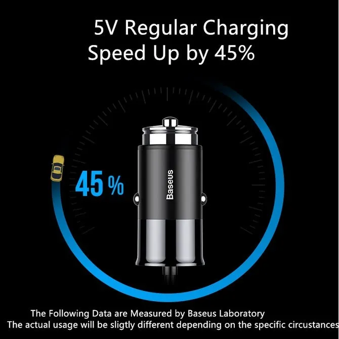 Baseus Car USB Charger 4 Ports Output Car Charger Mobile Phone
