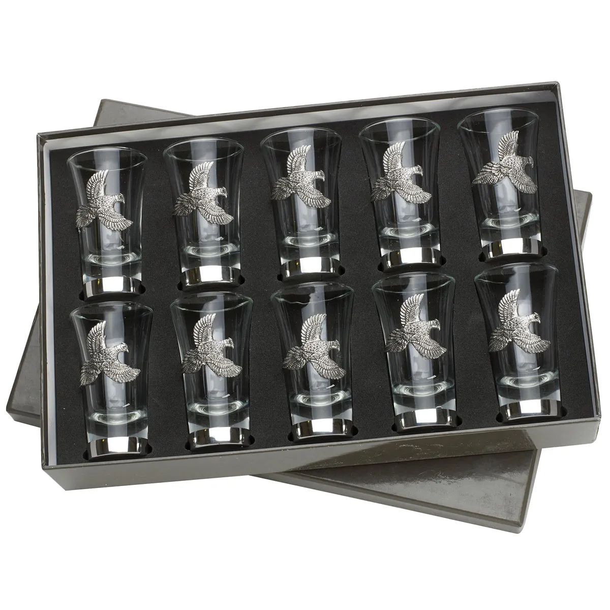 Bisley Position Finder Numbered Pheasant Shot Glass Set