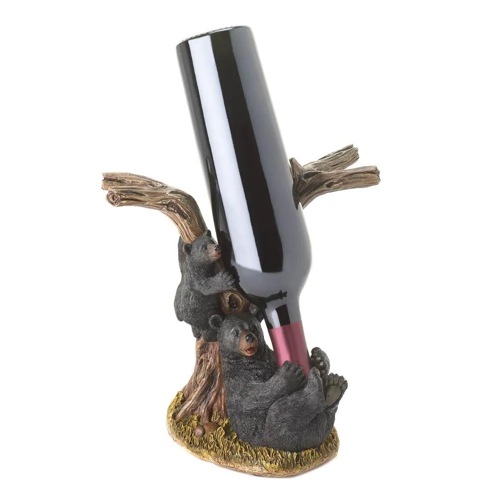 Black Bear Wine Bottle Holder