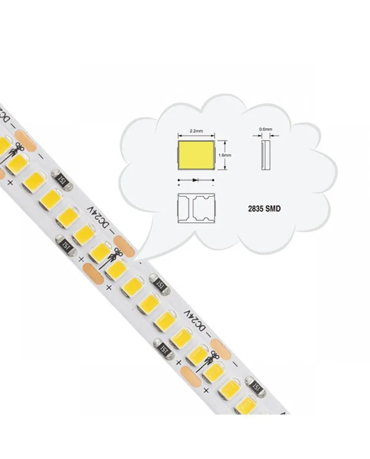 Blue LED Strip Light 12V 240 LEDs/m 1200 LEDs IP20 Non Waterproof 5 Metre Strip