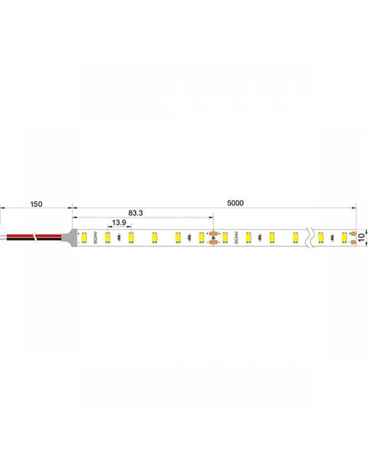 Blue LED Strip Light 12V 240 LEDs/m 1200 LEDs IP20 Non Waterproof 5 Metre Strip
