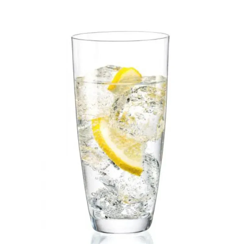 Bohemia Kate Highball Glass Clear Lead Free Crystal Tableware | Set of 6 | 3 x 6 inches | 350ml