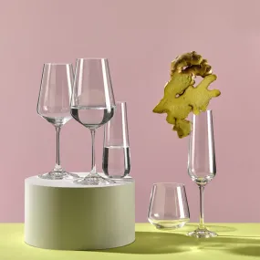 Bohemia Sandra Wine Glass Clear Lead Free Crystal Drinkware | Set of 6 | 4 x 9 inches | 570ml