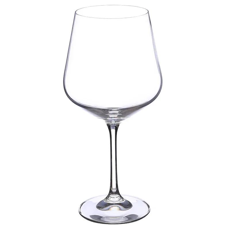 Bohemia Sandra Wine Glass Clear Lead Free Crystal Drinkware | Set of 6 | 4 x 9 inches | 570ml