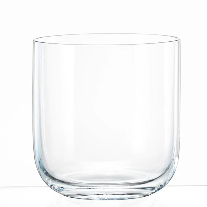 Bohemia Uma Whiskey Glass Clear Lead Free Crystal Drinkware | Set of 6 | 3 x 3 inches | 330ml