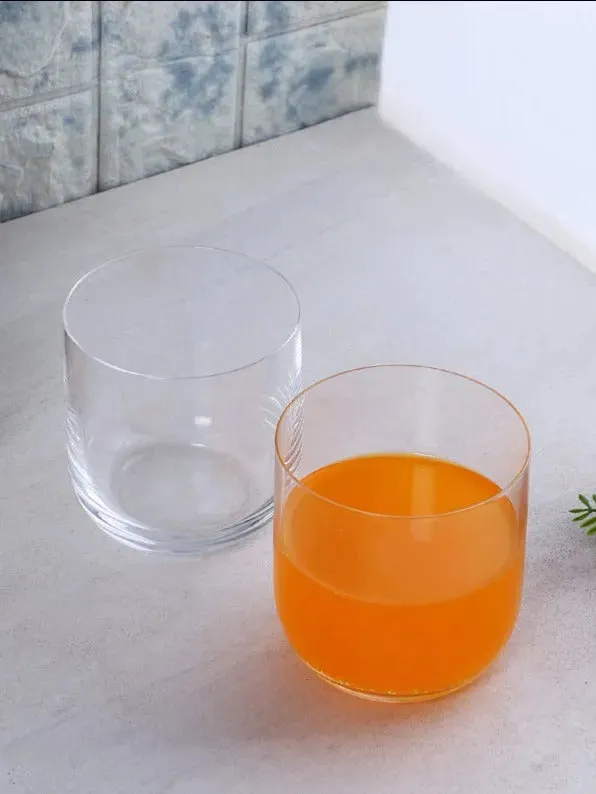 Bohemia Uma Whiskey Glass Clear Lead Free Crystal Drinkware | Set of 6 | 3 x 3 inches | 330ml