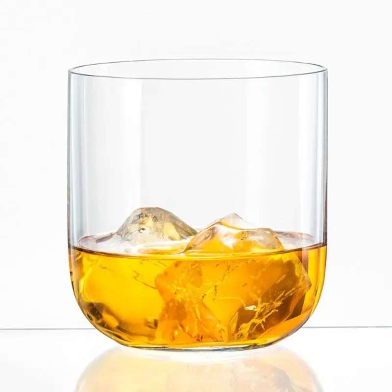 Bohemia Uma Whiskey Glass Clear Lead Free Crystal Drinkware | Set of 6 | 3 x 3 inches | 330ml