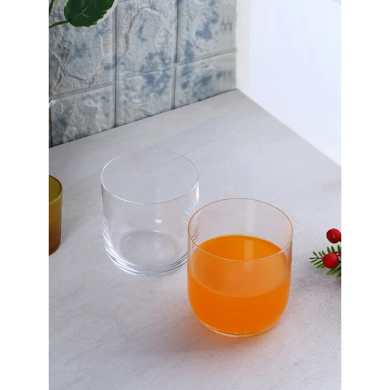 Bohemia Uma Whiskey Glass Clear Lead Free Crystal Drinkware | Set of 6 | 3 x 3 inches | 330ml