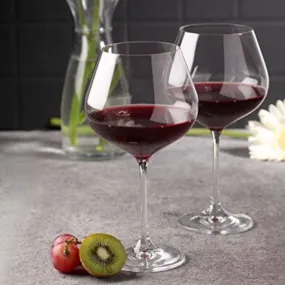 Bohemia Viola Large Glass Clear Lead Free Crystal Beverageware | Set of 6 | 4 x 8 inches | 570ml