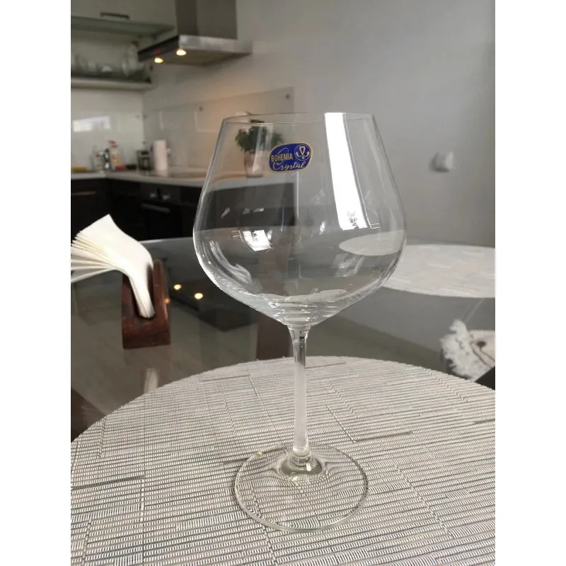 Bohemia Viola Large Glass Clear Lead Free Crystal Beverageware | Set of 6 | 4 x 8 inches | 570ml