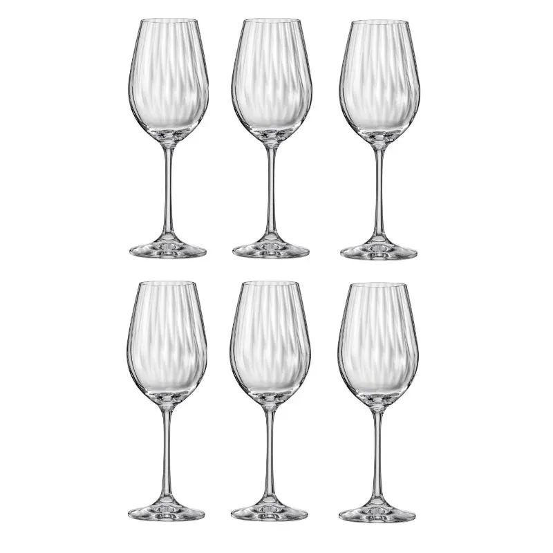 Bohemia Viola Waterfall Glass Clear Lead Free Crystal Drink Accessory | Set of 6 | 3 x 9 inches | 350ml