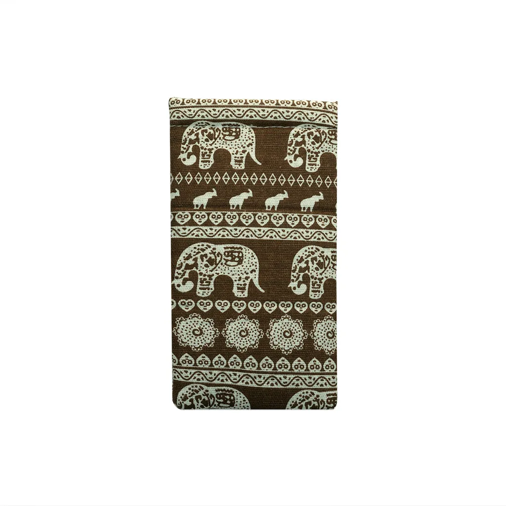Brown Elephant Sunglasses Pouch
