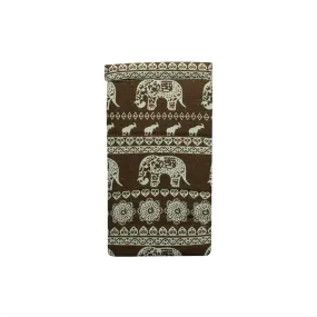 Brown Elephant Sunglasses Pouch