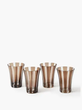 Chocolate Positano glasses (set of 4)
