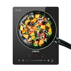 CIARRA Portable Induction Hob 13 Amp Plug 2000W Single Hotplate with Touch Control CBTIH1-OW