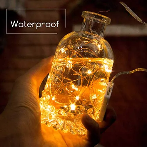 Citra 30 Led 3 Meter Battery Operated Sliver String Light Fairy Lights for Diwali/Festival/Wedding/Gifting/Xmas/New Year - Warm White (Pack of 2)