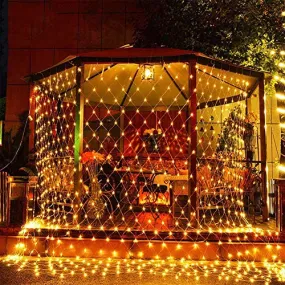 CITRA 300 LED Net Mesh Fairy String Light Still Effect Lighting 10x10 Foot for Diwali Decorationm Backdrop Garden Tree Waterproof - Warm White