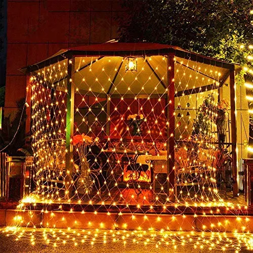 CITRA 300 LED Net Mesh Fairy String Light Still Effect Lighting 10x10 Foot for Diwali Decorationm Backdrop Garden Tree Waterproof - Warm White