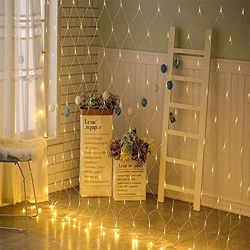 CITRA 300 LED Net Mesh Fairy String Light Still Effect Lighting 10x10 Foot for Diwali Decorationm Backdrop Garden Tree Waterproof - Warm White