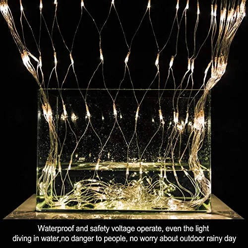 CITRA 300 LED Net Mesh Fairy String Light Still Effect Lighting 10x10 Foot for Diwali Decorationm Backdrop Garden Tree Waterproof - Warm White