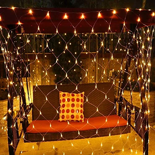 CITRA 300 LED Net Mesh Fairy String Light Still Effect Lighting 10x10 Foot for Diwali Decorationm Backdrop Garden Tree Waterproof - Warm White