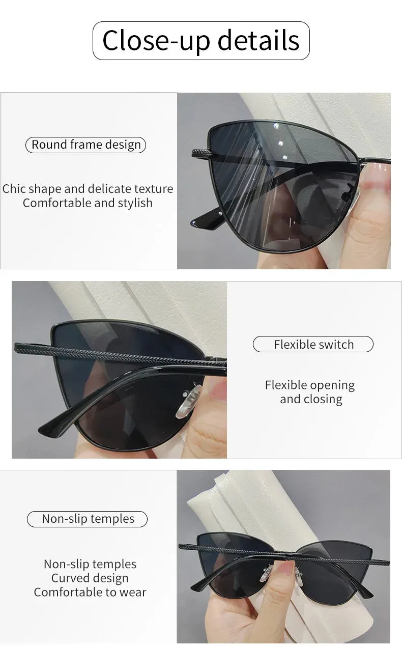 Classic Fashion Sunglasses Women Cat Eye Sun Mirror Vintage Eyewear Men Driving Sun Glasses UV400 Designer Sunglasses