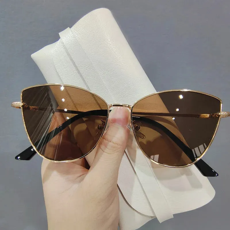 Classic Fashion Sunglasses Women Cat Eye Sun Mirror Vintage Eyewear Men Driving Sun Glasses UV400 Designer Sunglasses