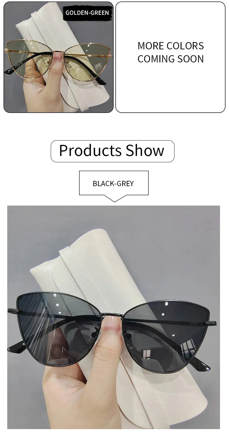 Classic Fashion Sunglasses Women Cat Eye Sun Mirror Vintage Eyewear Men Driving Sun Glasses UV400 Designer Sunglasses