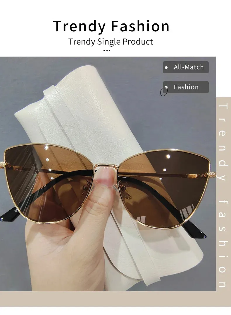 Classic Fashion Sunglasses Women Cat Eye Sun Mirror Vintage Eyewear Men Driving Sun Glasses UV400 Designer Sunglasses