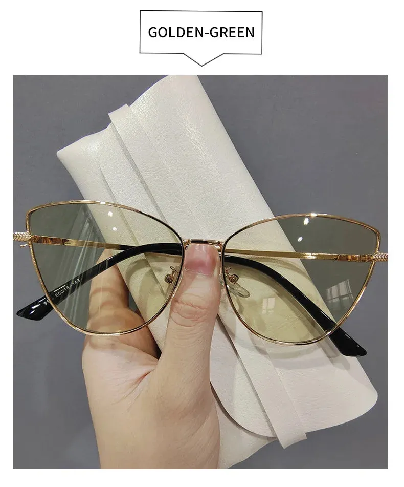 Classic Fashion Sunglasses Women Cat Eye Sun Mirror Vintage Eyewear Men Driving Sun Glasses UV400 Designer Sunglasses