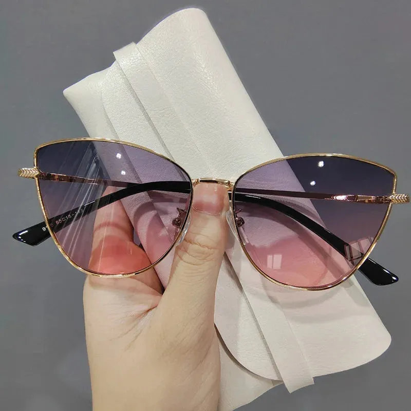 Classic Fashion Sunglasses Women Cat Eye Sun Mirror Vintage Eyewear Men Driving Sun Glasses UV400 Designer Sunglasses