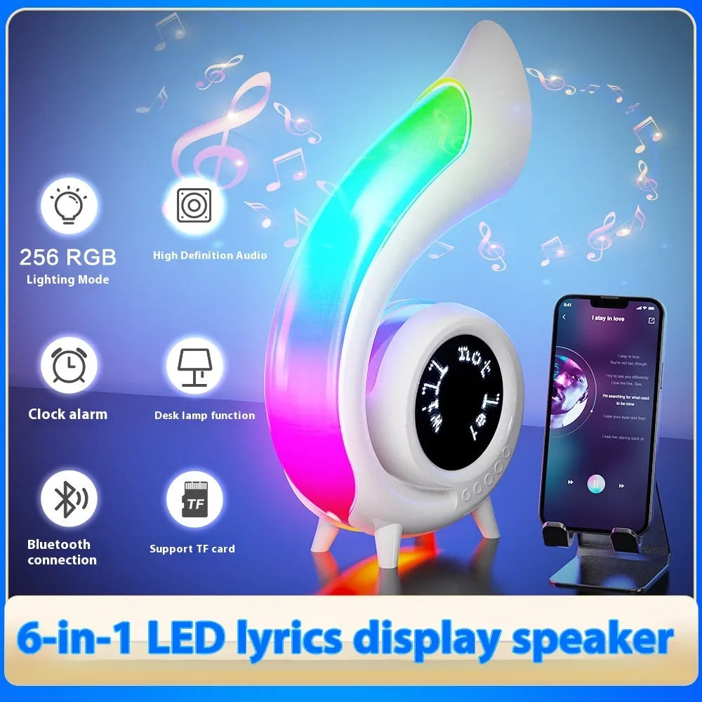 Conch Bluetooth Speaker Lamp | RGB Light with Lyrics Display