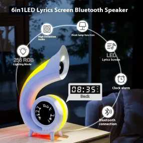 Conch Bluetooth Speaker Lamp | RGB Light with Lyrics Display