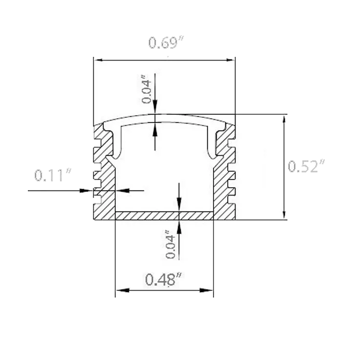 Core ALU-SD39 Deep Surface Mount LED Profile - 39 inches